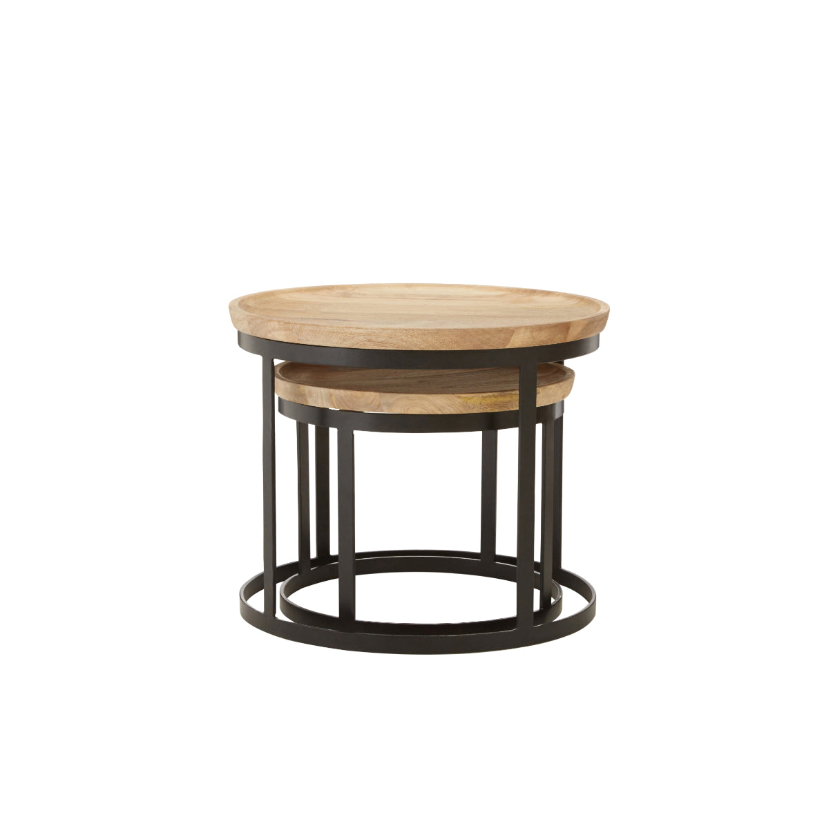 Beatnik Set Of Two Mango Wood Nesting Tables
