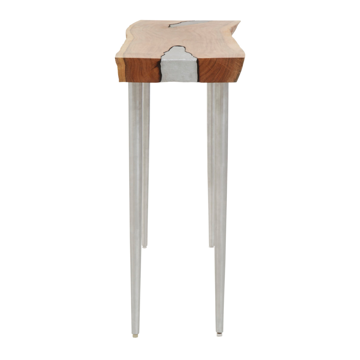 Chand Acacia Wood Console Table With Steel Legs