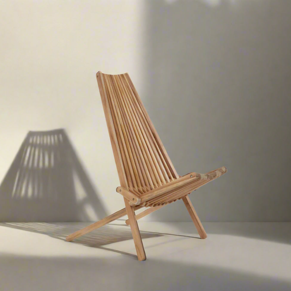 Nora Teak Wood Lounge Chair