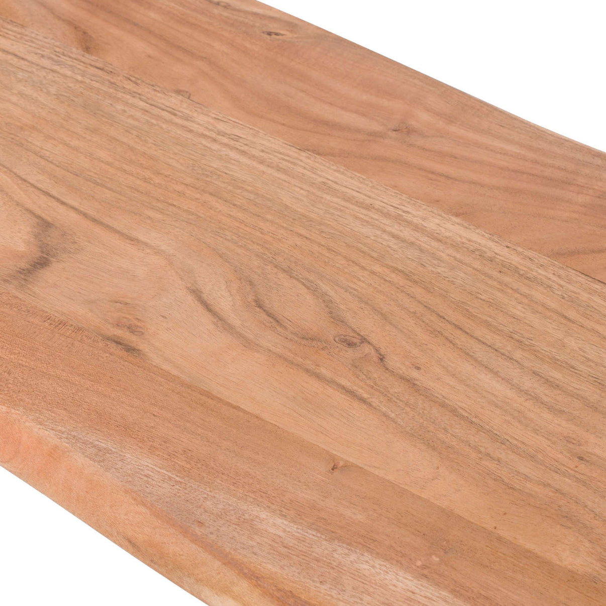 Acacia Wood Bench With Metal Legs