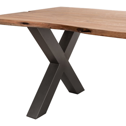 Acacia Wood Dining Table With Metal Legs