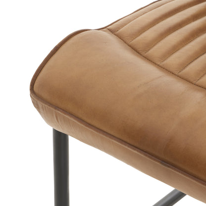Set of 2 Billy Brown Leather Dining Chairs