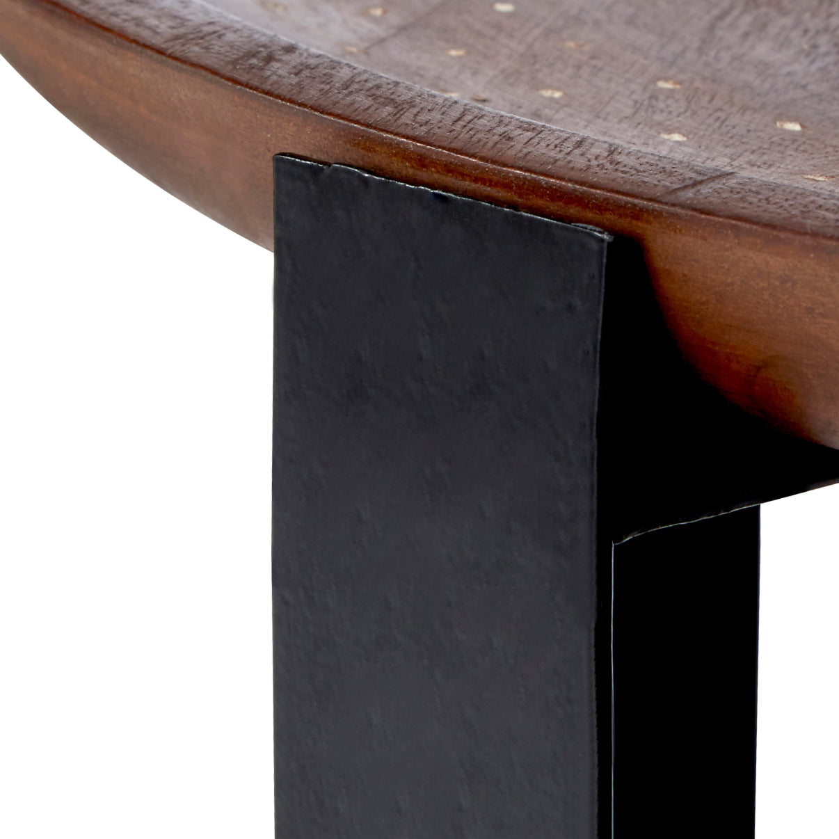 Cavalier Mango Wood Coffee Table With Black Iron Legs